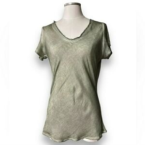 BOLUFE Bianca Raw Edge T-Shirt Olive